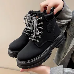 ショートブーツ ワークブーツ レディース レースアップ 靴 シューズ ブーツ イエローブーツ カジュアル ストリート B系 ワーク アメカジ 定番 厚底 ハイカット 秋 冬 男女兼用 ファッション xzjhwzs#