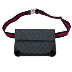 【GUCCI】グッチ スモール ベルトバッグ 792091 ウエストバッグ メンズ GGスプリーム ボディバッグ ショルダー 黒 ブラック
