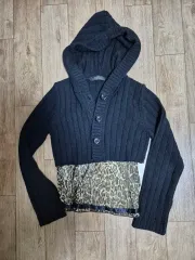 ヒョウ柄 レオパード スリーブレス + クロップド カーディガン セット