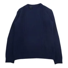 N.HOOLYWOOD エヌハリウッド 232-KT02 ケーブル編み クルーネック ニット セーター ネイビー系 38【中古】のサムネイル