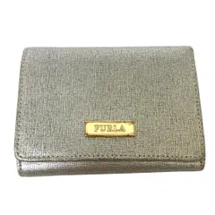 FURLA フルラ ミニ財布 シルバー USED　　KON