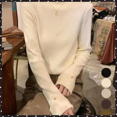 プチハイネックニットトップス 袖口ボタン リブニットレディース 大人カジュアルプルオーバー 秋冬ニットインナー 着回しニットウェアシンプル キレイめ タイトニット 無地タイトトップス 韓国風トップス大人 ニットソー通勤通学