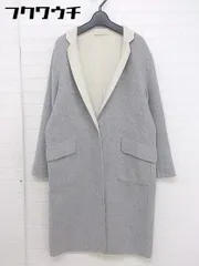 ■ green label relaxing UNITED ARROWS リバーシブル 長袖 ノーカラー コート サイズ36 グレー アイボリー レディース  【中古】 【1110190000137】