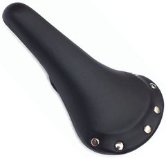 MORY TRADE Classic Saddle, Leather-like, Slim, Retro, Vintage, for Mini Velo and Chromoly Bikes (Black)