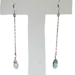 アクアマリン ピアス K18ゴールド 18金  0.7g レディース 【中古】【真子質店】【NN】