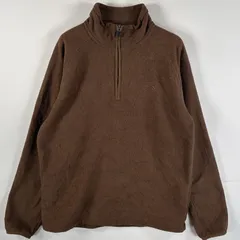 古着 ザ・ノースフェイス THE NORTH FACE フリースジャケット ワンポイントロゴ刺繍 グリッドフリース フルジップ M  ブラウン メンズ