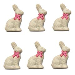 アメリカDress it up! ボタン ホワイトチョコレートバニー　6個 　 B-2851　うさぎ　ラビット