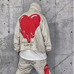◆SAINT MICHAELセントマイケル x EU◆ダメージ加工グラフィック プルオーバー/ パーカー ユニセックスのサムネイル