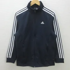 G■アディダス/adidas トラックジャケット/スリーストライプ【L】紺/LADIES/105【中古】■