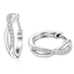 【色: ホワイト】Naniwaai ピアス レディース 人気 最高級ジルコニア