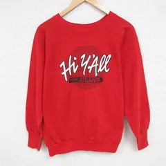 M/古着 SIGNAL 長袖 スウェット メンズ 80s アトランタ ラグラン クルーネック 赤 レッド 24oct21 中古 スエット トレーナー トップスのサムネイル