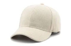 [ハベリィ] コーデュロイ キャップ 帽子 無地 CORDUROY CAP 暖かい シンプル 男女兼用 (JP, アルファベット, Free Size, オフホワイト) [オフホワイト] [Free Size]