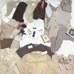 春の柔らかベージュカラー　春ワンピ多め♡チュールや花柄刺繍♪ レディース服セット
