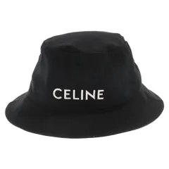 CELINE (セリーヌ) 23SS Logo Bucket Hat ロゴ刺繍バケットハット ブラック 2AUO4968Pのサムネイル