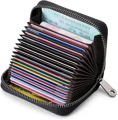 k2letter カードケース 大容量 14枚 免許証入れ 本革 カードホルダー カード入 財布 防水(Black)