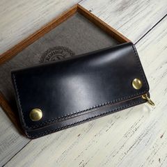 【トラッカーウォレット ロング 3層】クロムエクセル 茶芯 universal ゴールド
