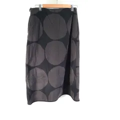 UNIQLO×marimekko フリーススカート ブラック ユニクロ マリメッコ レディース Lサイズ