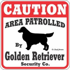 Caution コーションサインボード　ゴールデンレトリーバー　Golden Retriever アメリカ直輸入　新品未使用