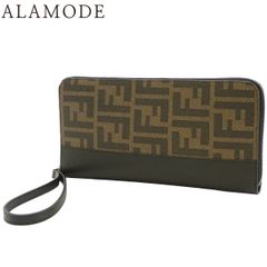 FENDI(フェンディ) ズッカ ラウンドジップ長財布 ロング