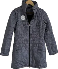 RE218 【美品】Pumaプーマ　中綿コートアウター　ゴルフウェア　ブラックホワイト　レディース　Mサイズ