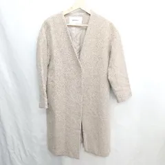 ◇ ⊇ N Natural Beauty Basic 長袖 ノーカラーコート サイズS ベージュ レディース E  【1411280022931】