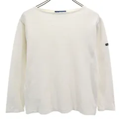 セントジェームス フランス製 長袖 ボートネック バスクシャツ XS 白 SAINT JAMES ロンT メンズ