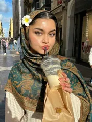 アクセサリー レディース スカーフ 1枚 ボヘミアン調 ファッション ペイズリー ジャガード ヘッドスカーフ、カジュアル優雅 日よけ スカーフ ショール、アバヤ ベール衣装にも適した日常使いのソフトヒジャブ