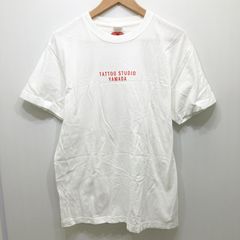 TATTOO STUDIO YAMADA タトゥースタジオヤマダ プリント半袖Tシャツ S/S TEE Lサイズ ホワイト×レッド