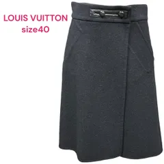LOUIS VUITTON ルイヴィトン ひざ丈スカート 黒 4103425Y0160 チェーンディテール Aラインミニスカート ｜ルイ・ヴィトン 公式