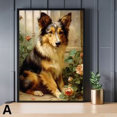 ジャーマン　シェパード　油絵　手描き　原画　油彩画 m26531958174_1.jpg?1713312402