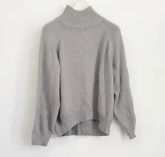 ◇ SENSE OF PLACE URBAN RESEARCH ボトルネック なめらか ニット 長袖 カットソー サイズFREE グレー レディース P  【1306100001824】