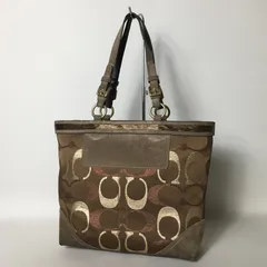 2509-22｜コーチ シグネチャー トートバッグ ブラウン系