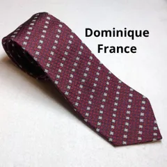 2:ネクタイ Dominique France 8.5㎝ ボルドー B 167 ◆