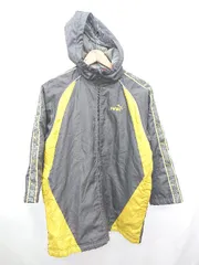 ■ ⊆ PUMA プーマ ジップアップ 長袖 ジャンパー サイズ140 グレー イエロー キッズ 子供服 男の子 E  【1506180008984】