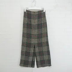 ◇ DOUDOU ドゥドゥ チェック柄 ロング タイト スカート サイズ36 ダークグレー系 マルチ レディース P  【1302210002393】