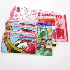 ハンカチ・ハンドタオル 8点セット 未使用 スヌーピー ハローキティ他 キャラクター まとめて 大量 レディース