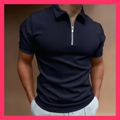 ★スタッフおすすめ★ ポロシャツ メンズ ハーフジップ 半袖 父の日 ゴルフ 切り替え ビジネス カジュアル 部屋着 おしゃれ 夏服 スポーツウェア 細身 紳士服 オフィス