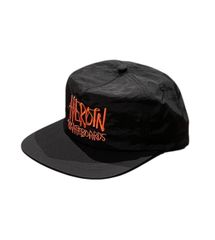 HEROIN SKATEBOARDS - SCRIPT BLK/ORG NYLON SNAPBACK -