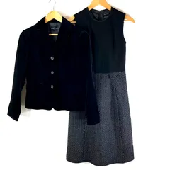 ボールジィ Ballsey セットアップ ジャケット ワンピース コーデュロイ ドット トゥモローランド 黒 924731のサムネイル