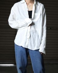 Hartford linen oversized l/s shirt white 90s 00s ハートフォード リネン 麻 オーバーサイズ 長袖シャツ 白 ホワイト 無地