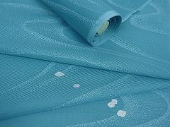 平和屋1■夏物　小紋　反物　絽　流水花文　着尺　洗える着物　未使用　ju2716