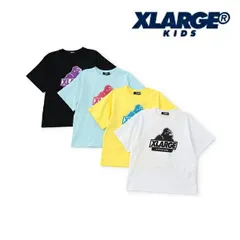 新品 (エクストララージキッズ) XLARGE KIDS 2025年春夏 スランテッドOG半袖Ｔシャツ 110cm120cm130cm140cm キイロ色 クロ色  X-LARGE KIDS キッズ 子供服 男児