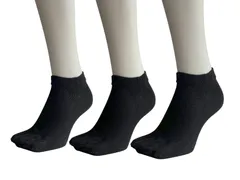 [モードセレクト] 5本指ソックス メンズ ランニング レディース 黒 くるぶし ショート ソックス スポーツ 抗菌防臭 夏 5本指 靴下 綿混 3足セット (25-27cm) A40 [ブラック] [25.0-27.0 cm]