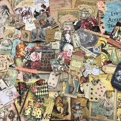 不思議の国のアリス 紙モノ大量セット まとめ売り おすそ分けファイル コラージュ 不思議の国のアリス 紙モノ大量セット まとめ売り おすそ分け