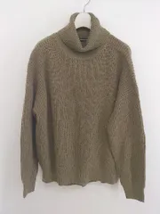 ◇ AMERICAN HOLIC アメリカンホリック スリット タートルネック 長袖 ニット セーター サイズM モカブラウン レディース E  【1304100009550】