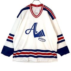 90s Maska 両面ロゴ 企業ロゴ ホッケーシャツ ビックロゴ 良配色 