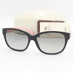 箱付 美品 コーチ 5053/11 56□15 135 ブラック ピンク レディースサングラス OWD 2000000 NSK