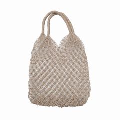 シーグラス アミアミバッグ 33X43 メッシュバッグ ネットバッグ マクラメバッグ ショルダーバッグ カゴバッグ かごバッグ リゾート 天然素材 ビーチバッグ リゾート 130363