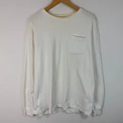 CavariA キャバリア US製 ロンT 長袖Tシャツ 無地 ホワイト Mサイズ メンズ 古着 ストリート シティーボーイのサムネイル