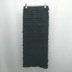 ◇ ⊂ LOWRYS FARM ローリーズファーム チビフリル ロング タイト スカート サイズフリー ブラック レディース E  【1506300032073】